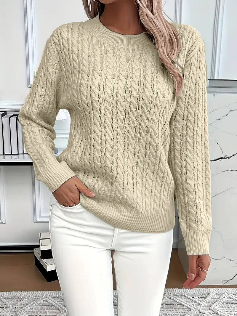 Quinisha - Cable Knitted Sweater