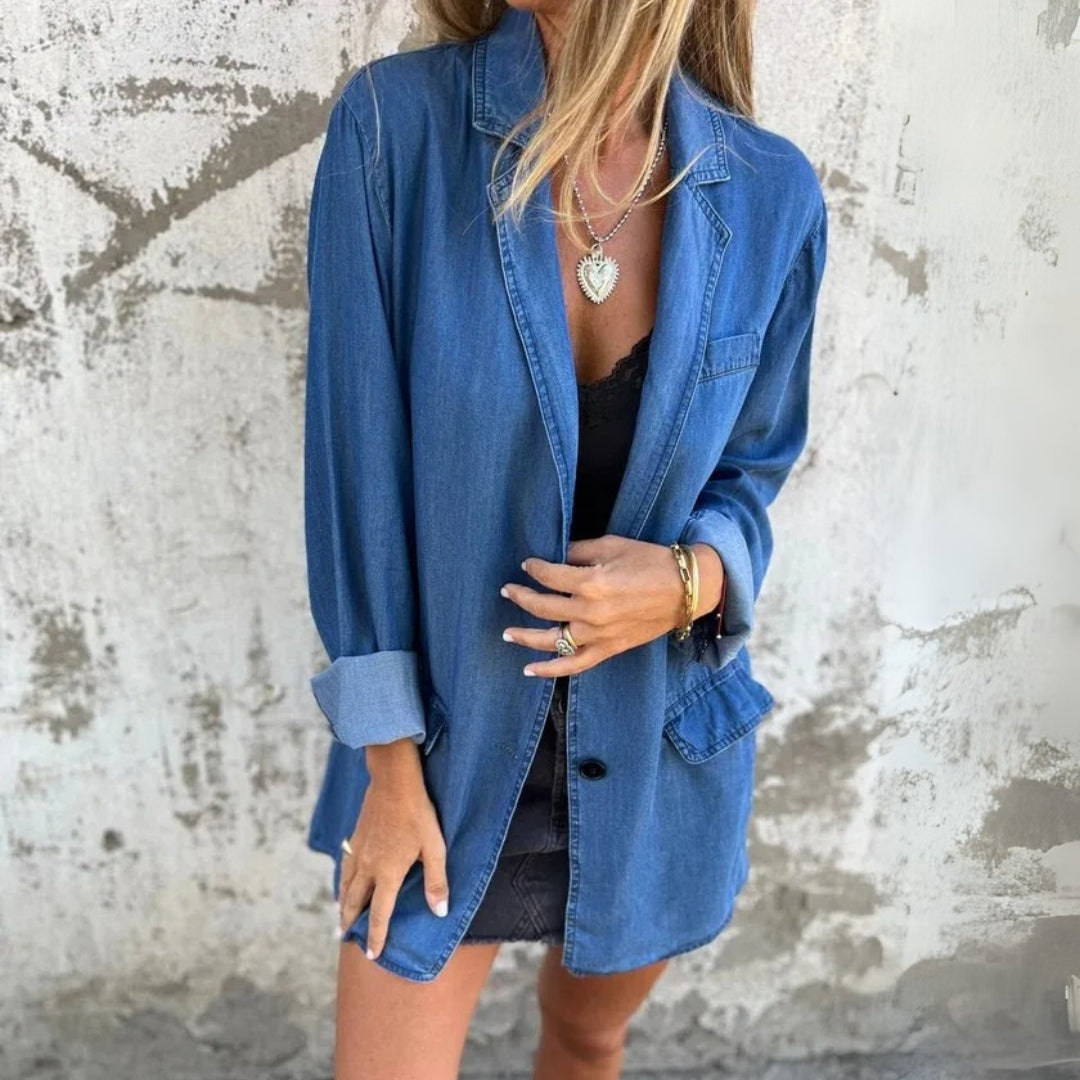 Mireia™ | Effortless Denim Blazer