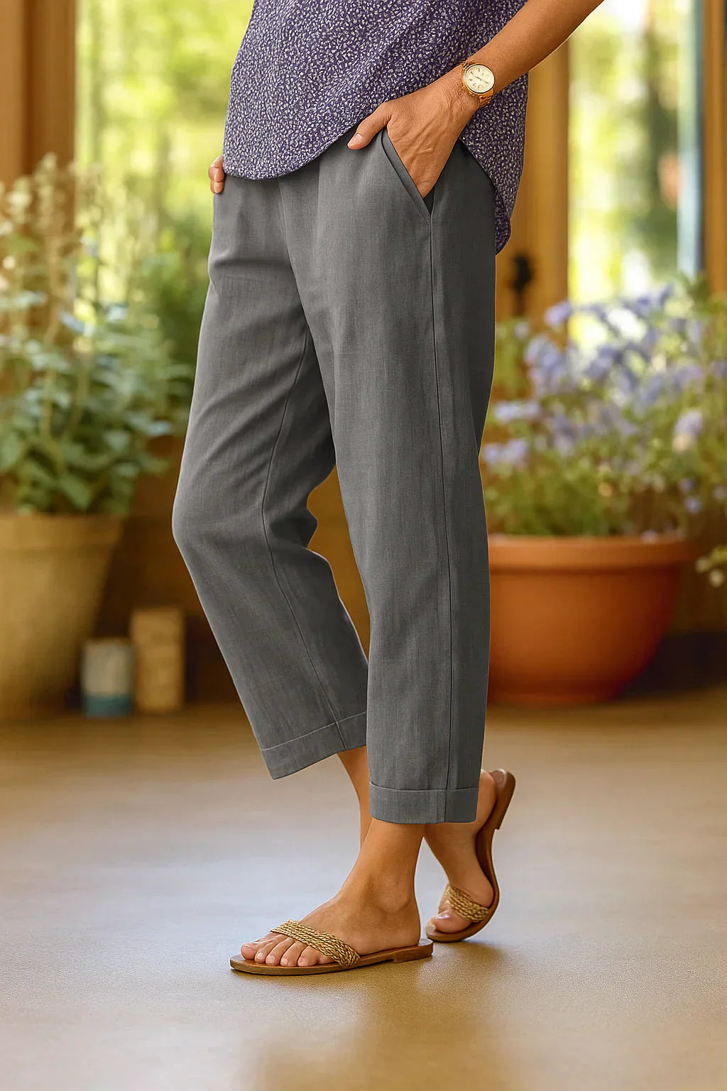 The Rivana | Relaxed cotton linen summer pants