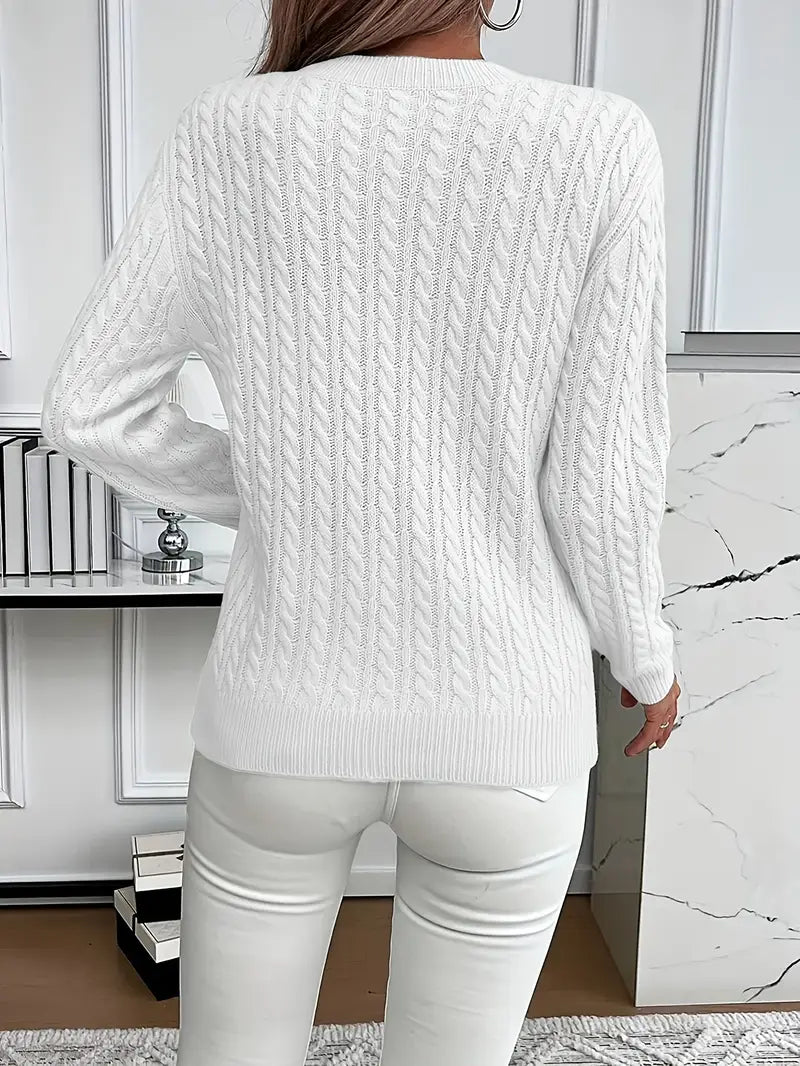 Quinisha - Cable Knitted Sweater
