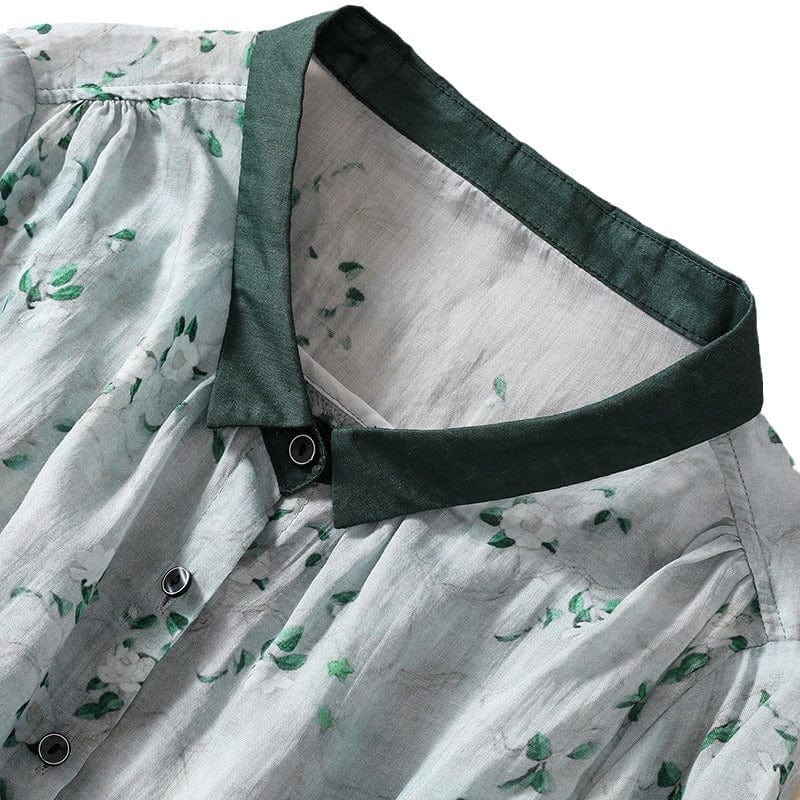 Liora | Floral Linen Blouse