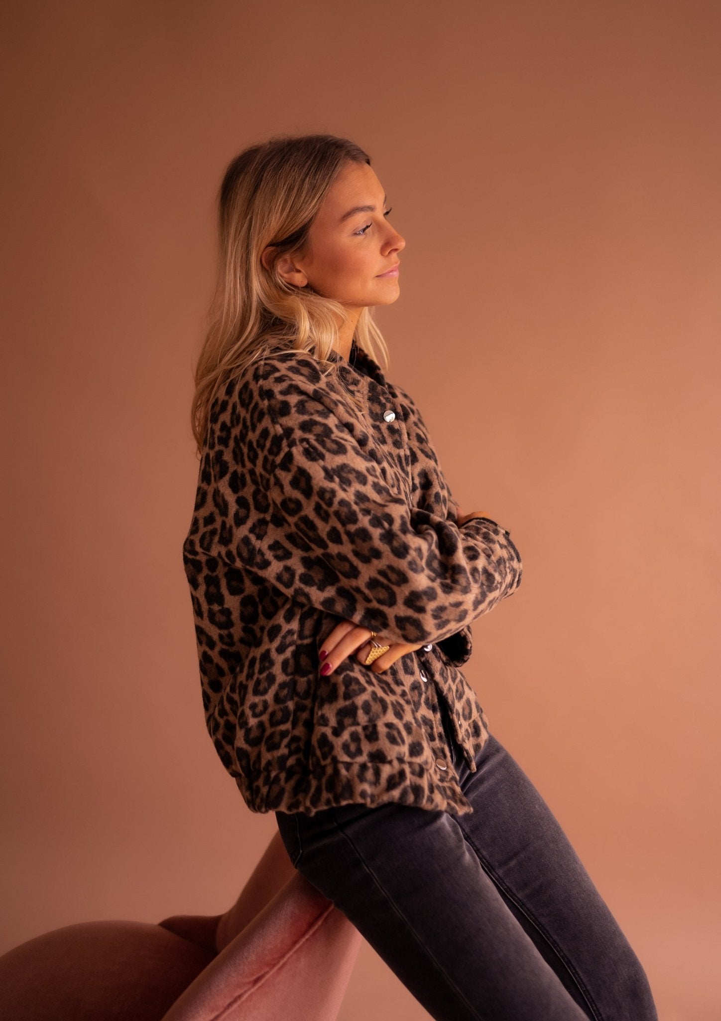 Luisa | Trendy Jacket with Leopard Print